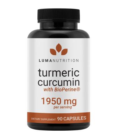 Turmeric Curcumin with Black Pepper - 95% Curcuminoids - 1950mg Per Serving - Premium Turmeric Supplement - with BioPerine for Max Absorption - Made in USA