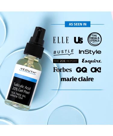 YEOUTH Salicylic Acid Peel 20% - BHA Exfoliator for Clear Skin | Gentle At-Home Exfoliator with Green Tea | 1oz - Buy Online on GoSupps.com
