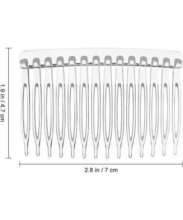 10 Pieces Hair Clip Combs 14 Teeth Hair Clip Combs Bridal Wedding Veil Comb for Women Girls Ladies Clear - Buy Online on GoSupps.com