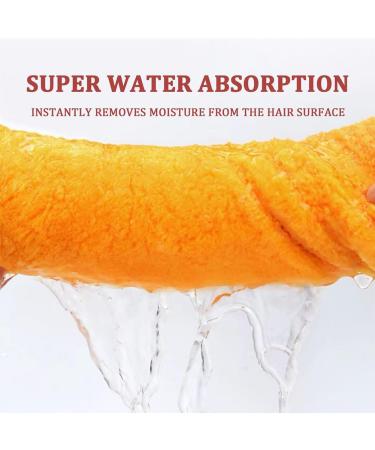 2024 Super Absorbent Microfiber Hair Towel Wrap - Thickened Fast-Drying for All Hair Types | Red & Yellow | International Shipping - Buy Online on GoSupps.com