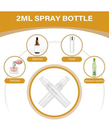 Liseng 200pcs 2ml Transparent Plastic Spray Bottles - Small Cosmetic Packaging Atomizer for Perfume & Fluids - Buy Online on GoSupps.com