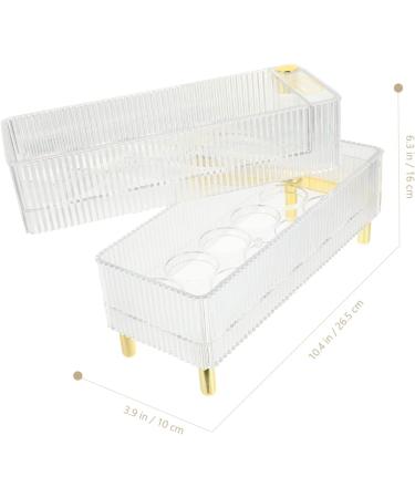 Generic Box Plastic Stand Egg Trays for Deviled Eggs Household Organizer for Refrigerator Carton re-usable Transparent 26.5X16X10CM - Buy Online on GoSupps.com