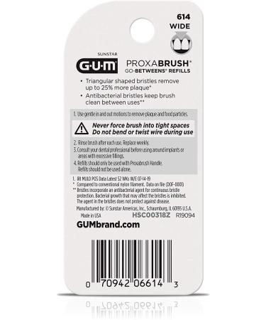 Gum Go-Betweens Proxabrush Refills Wide 614 - Pack of 24 - Buy Online on GoSupps.com