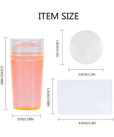 Niceneeded 6Pcs Bunte Nail Art Stamper Set - 3 Nail Stampers & 3 Schaber Heads for French Smile Line - Perfect Nail Art Stamping Tools - Buy Online on GoSupps.com