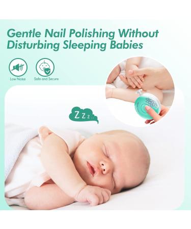 Brencco Electric Baby Nail File with 6 Interchangeable Heads - Low Noise Newborn Nail Trimmer - Buy Online on GoSupps.com