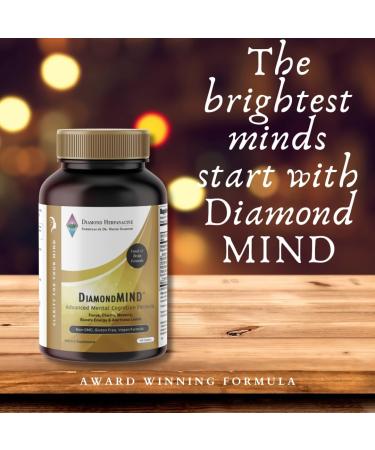 DiamondMIND Brain Support Supplement - Natural Formula for Mental Energy & Cognitive Function - Focus Clarity and Memory Supplement - Less Mental Stress - Vegan Gluten-Free Dairy-Free - (60 Count) 60 Count (Pack of 1) - Buy Online on GoSupps.com