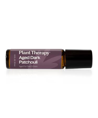 Plant Therapy Aged Dark Patchouli Essential Oil Roll-On 10 mL (1/3 oz) Pre-Diluted in Fractionated Coconut Oil Long-Lasting Personal Fragrance 100% Pure Natural Expertly Aged for Depth Rich Aroma