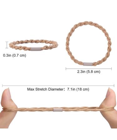 Lolalet Boho Hair Ties Bracelet for Women - 16 Pcs Soft Braided Elastics Bands for Thick & Thin Hair - No Pull Ponytail Holder - Style A - Buy Online on GoSupps.com
