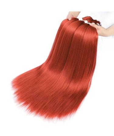 8 Packs 30 Inch Pre Stretched Copper Red Braiding Hair - EZ Braids Ginger Twist Crochet - Hot Water Set - Professional Yaki Straight 350 - Buy Online on GoSupps.com