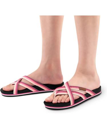 Chillron Women Orthotic Flip Flops - Arch Support Thong Sandals - Size 9 Black - Buy Online on GoSupps.com
