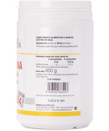 ANA MARIA LAJUSTICIA Soybean Lecithin Granules 450g - All-Natural Supplement - Buy Online on GoSupps.com