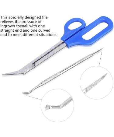 Long Handled Toenail Scissors and Clippers Nail Scissors with Ingrown Toenail File Toenail File Kit Ergonomic Cuticle Scissor Toenail File Stainless Steel Elderly Nail Clipper for Thick Nails - Buy Online on GoSupps.com