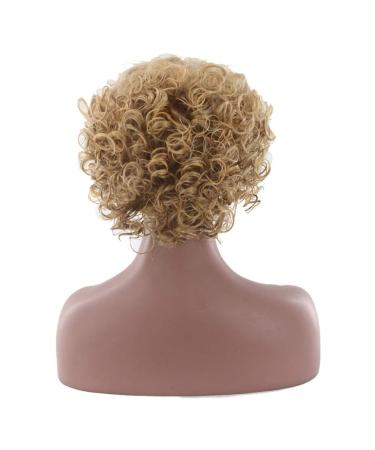 wig GCX- Wig Chemical Fiber High Temperature Wire 28 cm Fashion Pop Wig Comfortable Gorgeous Gold Wig Beautiful