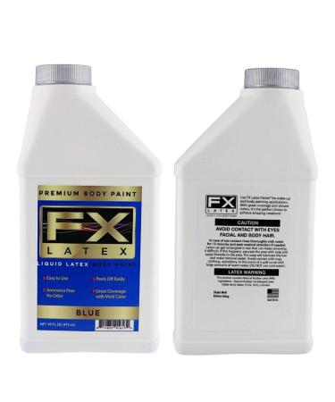 Blue 16 Oz Liquid Latex Face & Body Paint - Perfect for Arts Crafts Nail Art Theater Parties Cosplays & Costumes - Buy Online on GoSupps.com