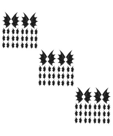 COHEALI 45 Pairs Diy Ears Wings Black Outfits Decor Evil Wings Evil Wing Accessories Hair Accessories Glossy