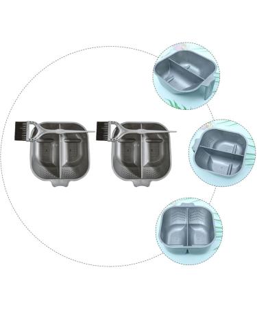 Beaupretty 2sets Baked Oil Two Piece Set Salon Hair Dye Kit Hair Dye Bowl Color Dye Diy Tool Hair Dyeing Mixing Bowl Hair Tint Brushes Hair Salon Bowl Kit Hair Care Abs tpee Headset 17.3x16cm Grey - Buy Online on GoSupps.com