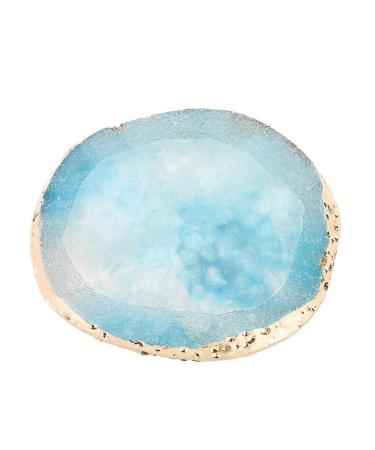 Nail art pallet nail polish up pallete manicure nail diy tool resin nail art palette color drawing color dish golden edge for nail diy design nail art (06)