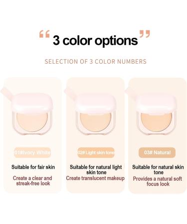 LXZJJM High Definition Setting Powder Lightweight Long-lasting oil control and makeup fixing easy to create a perfect makeup sweatproof and non-removal Masks Fine Lines & Imperfections ((02#Light skin tone)) - Buy Online on GoSupps.com