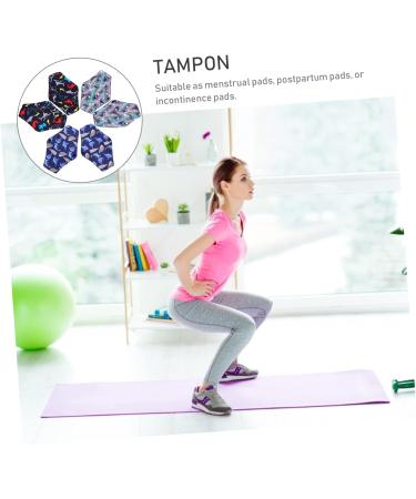Washable Cloth Pads 6pcs Set for Women - Reusable Bamboo Charcoal Period Pads - Buy Online on GoSupps.com