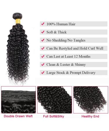 Shop Clarolair 8A Brazilian Kinky Curly Hair Bundles - 100% Remy Human Hair 14 Inch - Buy Online on GoSupps.com