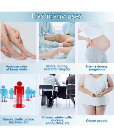 Medical Compression Stockings for Post-Op & Delivery | 23-32 mmHG Support for Varicose Veins & Edema | Unisex Black XXL - Buy Online on GoSupps.com