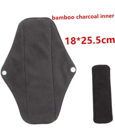 Reusable Bamboo Charcoal Cotton Mama Pads for Menstrual Periods - Washable & Portable - Buy Online on GoSupps.com
