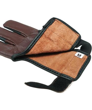 ArcheryMax 3 Finger Leather Shooting Glove - Medium Size - Buy Online on GoSupps.com
