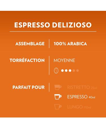 LAVAZZA - Cafe Espresso Delizioso - Coffee Capsule A Modo Mio - 100% Arabica - Subtle and Liquour - 16 Capsules Compatible Lavazza A Modo Mio  - Buy Online on GoSupps.com