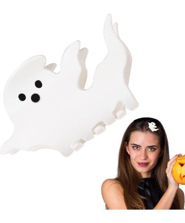 Ghost Hair Clip | Halloween Hair Clips for Women - Halloween Hair Claw Clips Black Hair Clips Cute Halloween Hair Accessories Bat Spider Web Hairpins Hair Grips Jaw Clips for Costume Pochy White Wandering Ghost - Buy Online on GoSupps.com