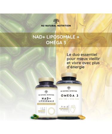 NAD+ Trans Resveratrol 1100 mg. Formule Liposomale avec Nicotinamide Riboside Niacine et Vitamine E. Boost M tabolisme Anti- ge et R paration Cellulaire. N2 Natural Nutrition - Buy Online on GoSupps.com