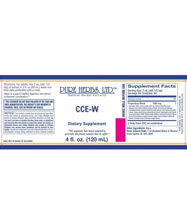 Pure Herbs Ltd. CCE-W (4 oz.) - Natural Herbal Supplement - Buy Online on GoSupps.com