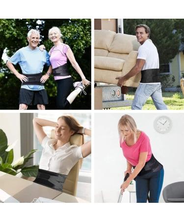 Double Pull Back Lumbar Belt - Orthopedic Waist Trainer for Men & Women | Spine Decompression Corset for Back Pain Relief | Available in Black (S XL) - Buy Online on GoSupps.com