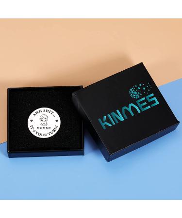 New Dad Mom Decision Coin - Funny Baby Gift for First-Time Parents | Pregnancy Announcement and Baby Shower Gift for New Moms and Dads | Perfect Father's Day Present - Buy Online on GoSupps.com