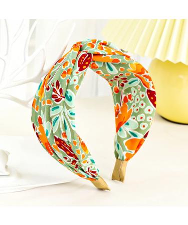 Chicmo 2-Pack Floral Twist Headbands - Fashion Fabric Hairbands for Face Wash, Travel, Vacation, Shopping - Buy Online on GoSupps.com