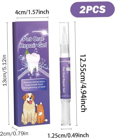 2Pcs Pet Oral Repair Gel 20g Pet Oral Repair Gel for Dogs Cats Pet Mint Breath Freshener Tooth Pen Removing Tartar Pet Toothpaste for Dog Cat - Buy Online on GoSupps.com