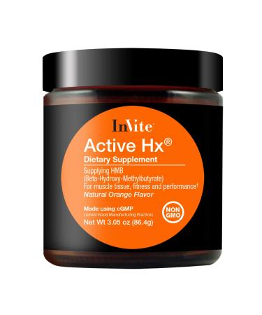 Invite Health Active Hx - Supports Muscle Function Muscle Recovery and Energy Balance - Provides HMB (Beta-Hydroxy-Methylbutyrate) 1.5 g Calcium 289 mg - 30 Servings