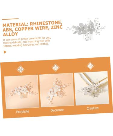 Ipetboom Wedding Hair Comb Clip Floral Hair Accessories Bridal Hair Clip Hair Combs Pearl Hair Comb Pearl Hair Pin Rhinestone Flower Hair Comb Tiara Zinc Alloy Hair up Crystal Bridesmaid - Buy Online on GoSupps.com