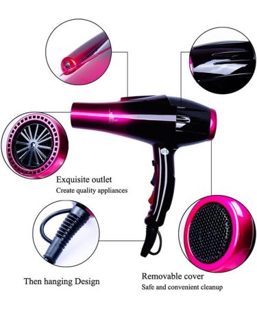 Ionic Professional Hair Dryer with Diffuser - 3500W Salon-Quality Hot Air Styler for Ultimate Hair Care - International Shipping Available - Buy Online on GoSupps.com