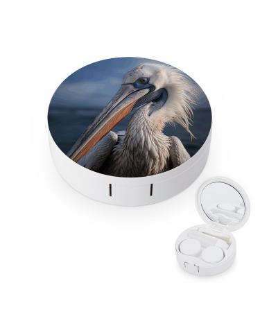 Contact Lens Case Realistic Pelican Print Plastic Contact Lens Case contact Lens Care Box ontact Lens Travel Box