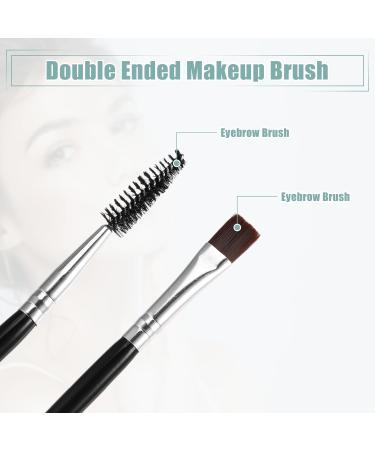 VOCOSTE Double-ended Makeup Brush Set - 2pcs Eyebrow & Smudger Brush with Wooden Handle | International Shipping Available - Buy Online on GoSupps.com