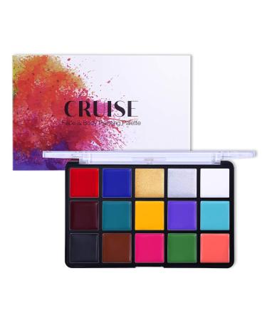 UCANBE 15 Color Face Body Paint Oil Palette for Halloween Cosplay Parties - Non Toxic & Hypoallergenic FX Makeup - Buy Online on GoSupps.com