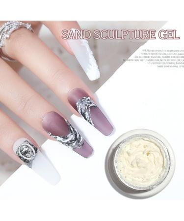 Newest Drawing Gel Nail Art Plaster Effect 3D Sand Texture No Need Top Coat Gel Polish UV Nail Polish Lacquer Varnish - (Color: Pink) - Buy Online on GoSupps.com