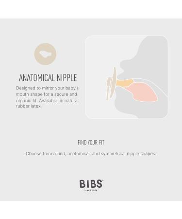 BIBS COLOUR 2-Pack BPA-Free Pacifiers | Jaw-Friendly Natural Rubber Made in Denmark | 6-18 Months - Sand/Iron - Buy Online on GoSupps.com