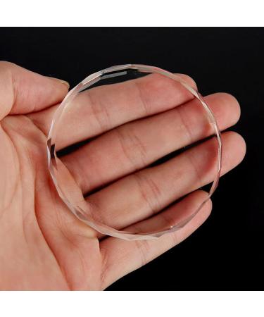 Transparent Glass Resin Nail Art Palette Nail Polish Gel Holder Drawing Color Palette Polish Mix Palette Manicure DIY Tool Cosmetic Mixing Palette Round glass piece 02 - Buy Online on GoSupps.com