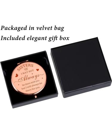 Sister Gifts Compact Mirror - Birthday, Christmas, Graduation, Wedding, Valentines - For Women, Sisters, Best Friends, Secret Sisters, Nieces, Brides - Buy Online on GoSupps.com