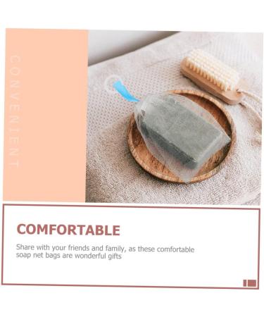 Gogogmee 2pcs Foaming Net Exfoliating Soap Body Shower Scrubber Bag Soap Bar Mesh Bag White or - Buy Online on GoSupps.com