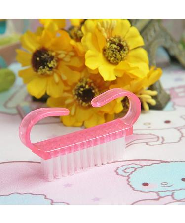 Fliyeong Premium 10pcs Nail Brush Set - Pink Nail Art Dust Cleaning & Mini Manicure Pedicure Tools | International Shipping Available - Buy Online on GoSupps.com