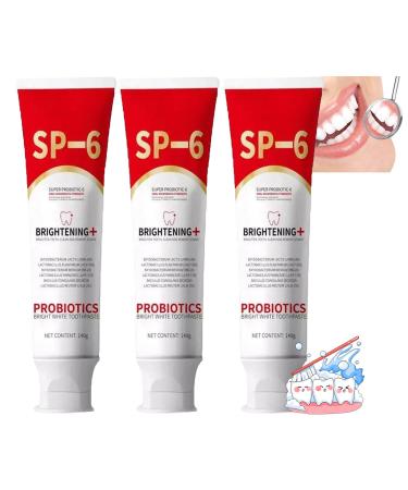 MS DRWIKEY Probiotics Bright White Toothpaste, 120g Ms Drwikey Super Probiotic-6 Toothpaste Sp6, Ms Drwikey Sp-6 Lightening Toothpaste, Ultra Whitening Toothpaste Sp-6 (3PC)