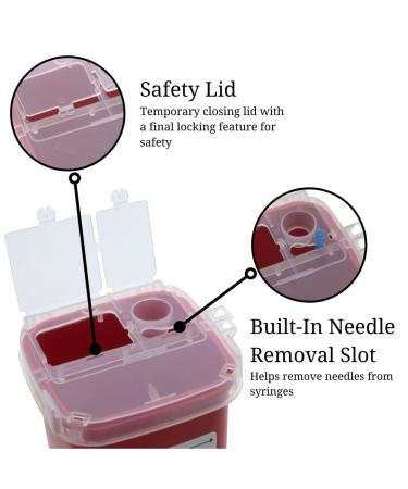 1 Quart Sharps & Needle Container w/ Integrated Unwinder - Medical Sales Supply - Buy Online on GoSupps.com