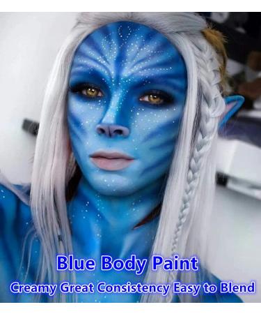 Go Ho Blue Face Body Paint 2.1 oz | Water-Based Makeup for Airbrush Special FX Cosplay & Halloween - Buy Online on GoSupps.com